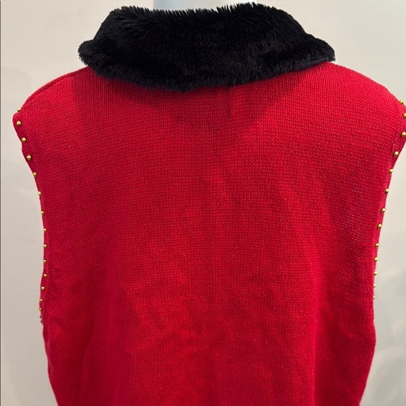 Designers Originals Studio Joy 1X Festive Red Snowman Sweater Vest - Picture 10 of 12